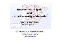 Studying law in Spain and in the University of Granada
