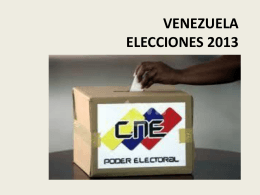 VENEZUELA ELECCIONES 2013