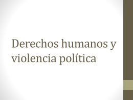 Derechos humanos y violencia politica