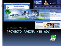 Proyecto página web adv - Comunidad Arbol de Vida