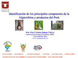Perfiles cromatográficos de productos andinos en América del Sur