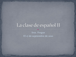La clase de español II - language