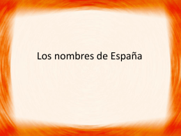 Los nombres de España