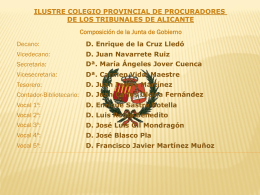 Diapositiva 1 - Ilustre Colegio Oficial de Procuradores de Alicante