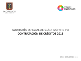 Auditoria Especial Creditos 2013_271014