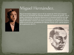 Miguel Hernández - Del sagrario a la trinchera