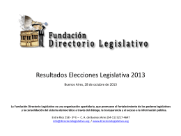 Buenos Aires - Fundación Directorio Legislativo