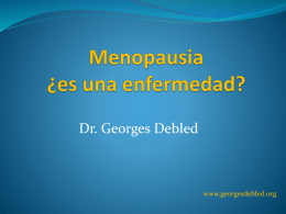 Menopausia ¿Es una enfermedad?