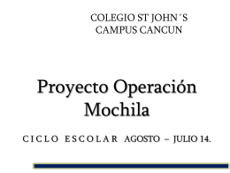Programa Operativo Mochila