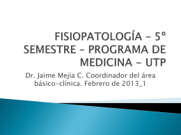 fisiopatología * 5º semestre * programa de medicina - utp