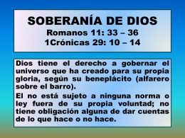 3. soberanía de dios - Iglesia Cristiana La Serena