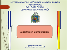 Presentacion - Programa de Maestría en Computación (PMC)