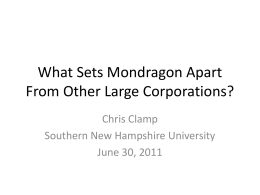 The Evolution of Management in the Mondragon Cooperatives