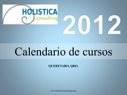 2012 calendario de cursos