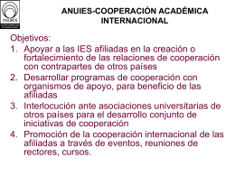 ANUIES-COOPERACIÓN ACADÉMICA INTERNACIONAL