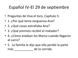 Español IV-El 29 de septiembre