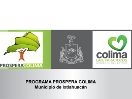 Presentación Ixtlahuacán - Gobierno del Estado de Colima