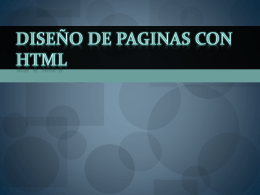 DISEÑO DE PAGINAS CON HTML