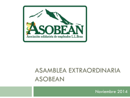 Asamblea Extraordinaria ASOBEAN Nov 2014
