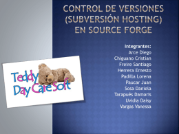 Control de versiones (Subversion hosting) en SourceForge