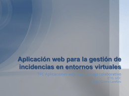 Aplicación web para la gestión de incidencias en entornos virtuales