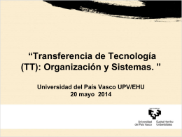 La Universidad del País Vasco UPV/EHU
