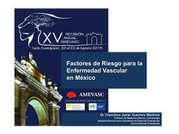 Factores de Riesgo para EVC en México 2015.