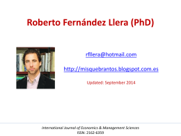 Roberto Fernández Llera (PhD)