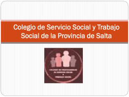 Memoria 2013 - colegio de profesionales de servicio social y trabajo