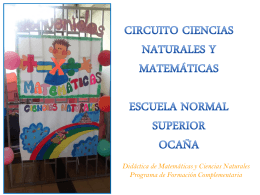 Circuito Ciencias Matemáticas - institución educativa escuela