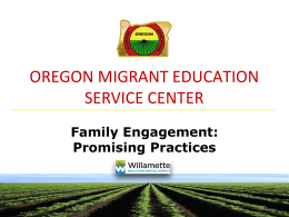 Family Engagement: Promising Practices