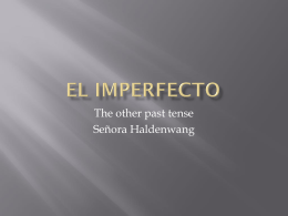El imperfecto - Haldenwangspace