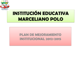 plan de mejoramiento institucional 2012-2015