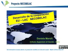 Daniela Marsili: Desarrollo de la cooperación EU_LAC NECOBELAC