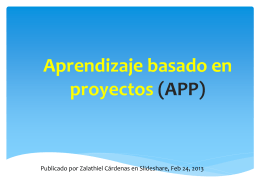 Aprendizaje basado en proyectos (APP)