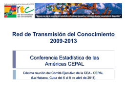 Red de Transmisión del Conocimiento 2009-2013 INEGI