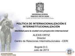 política de internacionalización e interinstitucionalización