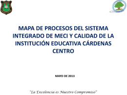 mapa de procesos iecc - INSTITUCION EDUCATIVA CARDENAS