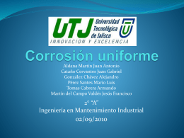 Corrosión uniforme - Miutj`s Blog de la UTJ
