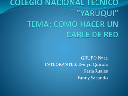 colegio nacional tecnico *yaruqui* tema: como hacer un cable de red