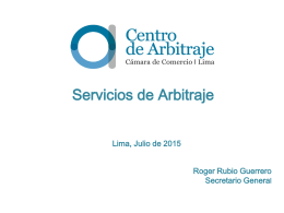 Servicios de Arbitraje Roger Rubio Guerrero Secretario General