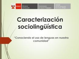 Qué es la caracterización sociolingüística?