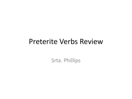 Stem Changing Verbs in the Preterit