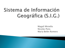 Sistema de Información Geográfica (G.I.S.)