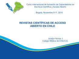 revistas científicas de acceso abierto en chile