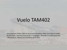 Vuelo TAM402 - InvestigacionGrado
