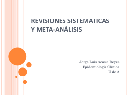 Revisiones Sistemáticas / Metanálisis