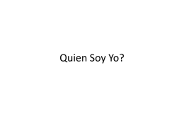 Quien Soy Yo? - Spanish 4, Brownlow