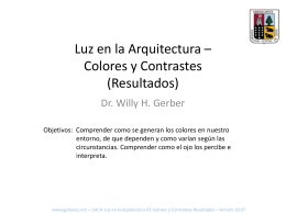 Luz en la Arquitectura * Colores y Contrastes (Resultados)