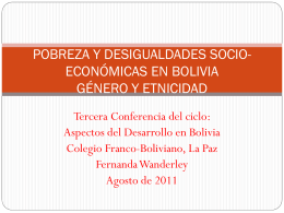desigualdades socio-económicas en bolivia género y